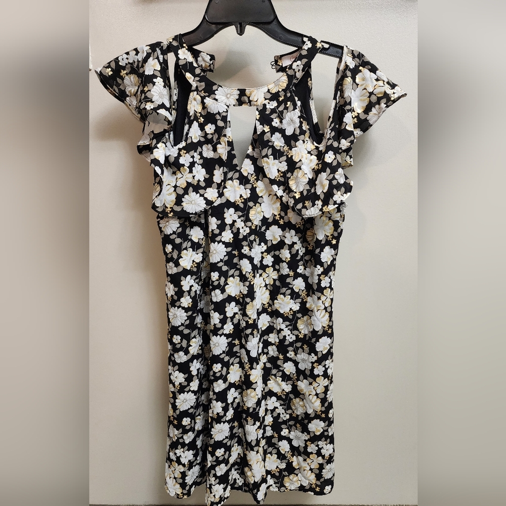 Candie's Black and White Floral Mini Dress Never Used